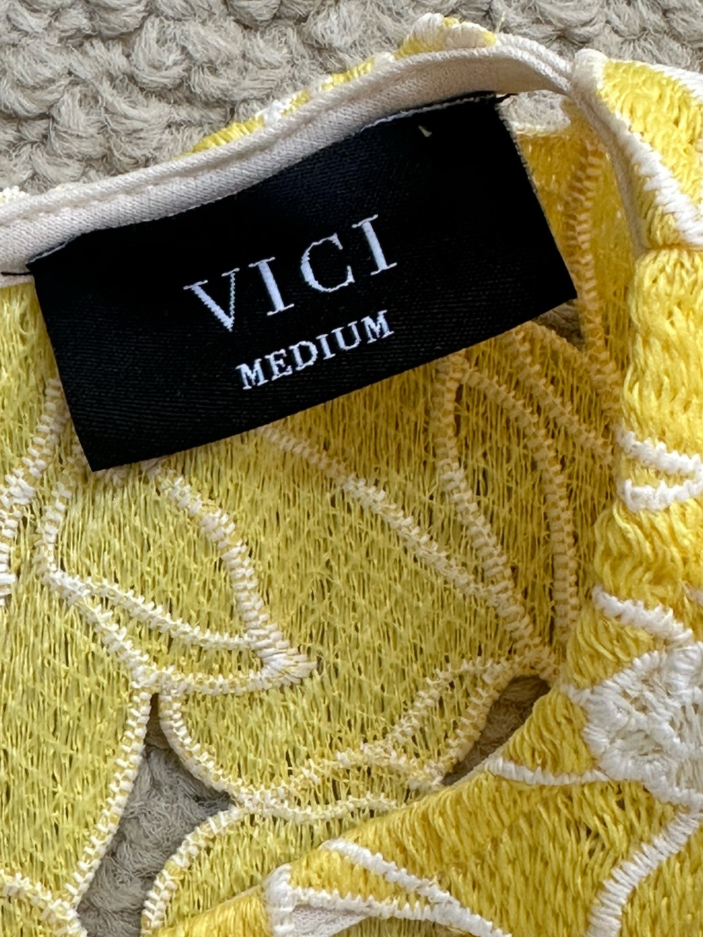 Vici Yellow Floral Lace Fit & Flare Mini Dress - Picture 7 of 7